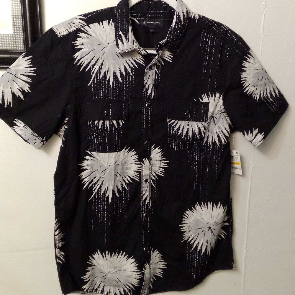 🌼INC.MENS CLUB SHIRT FLORAL DRESS SHIRT SIZE MEDIUM HAWAIIAN